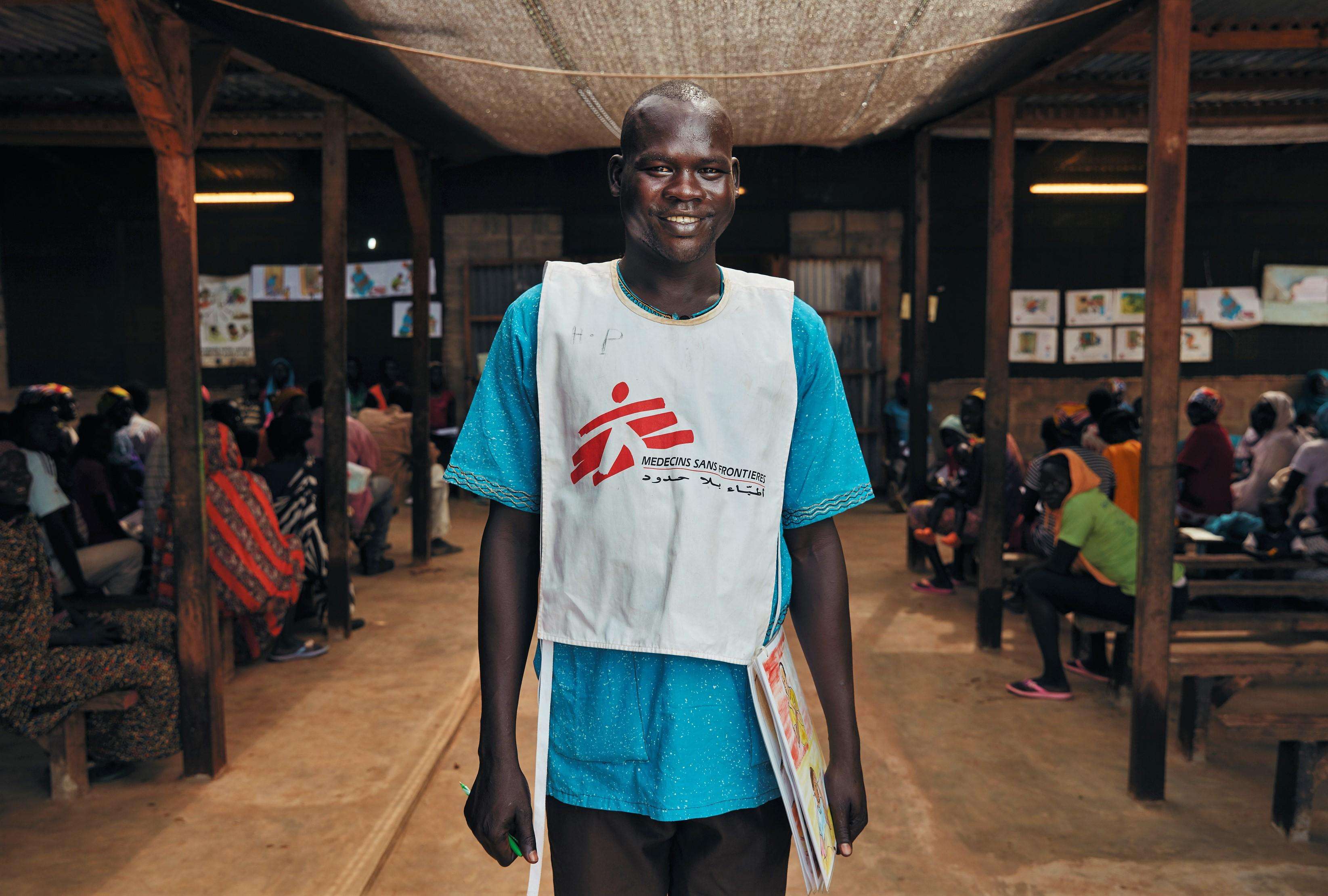 A health promoter working in MSF's project based in Doro refugee camp, Maban County, South Sudan.