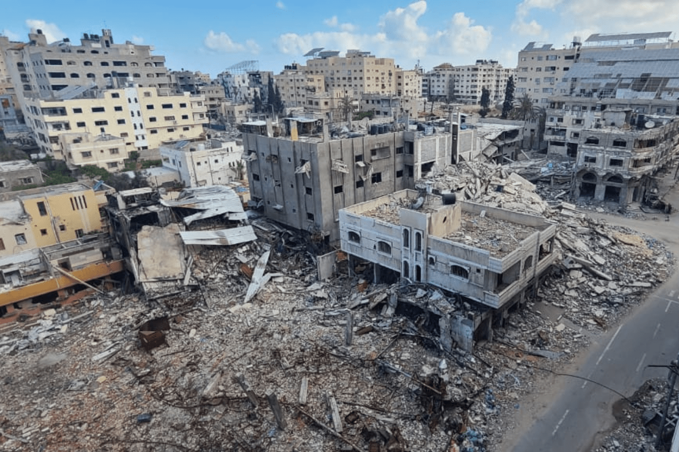 Destroyed buildings in the area around Al-Shifa Hospital and MSF's clinic in Gaza City on June 1. 