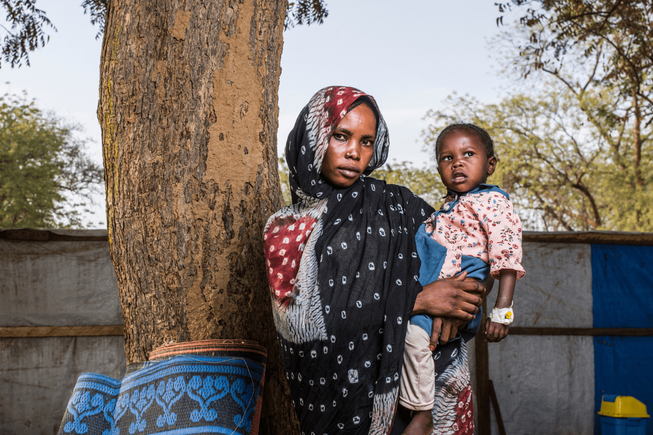 Umsamaha, a Chadian woman, and her son, who was treated for malnutrition in an MSF intensive nutritional unit in Chad.