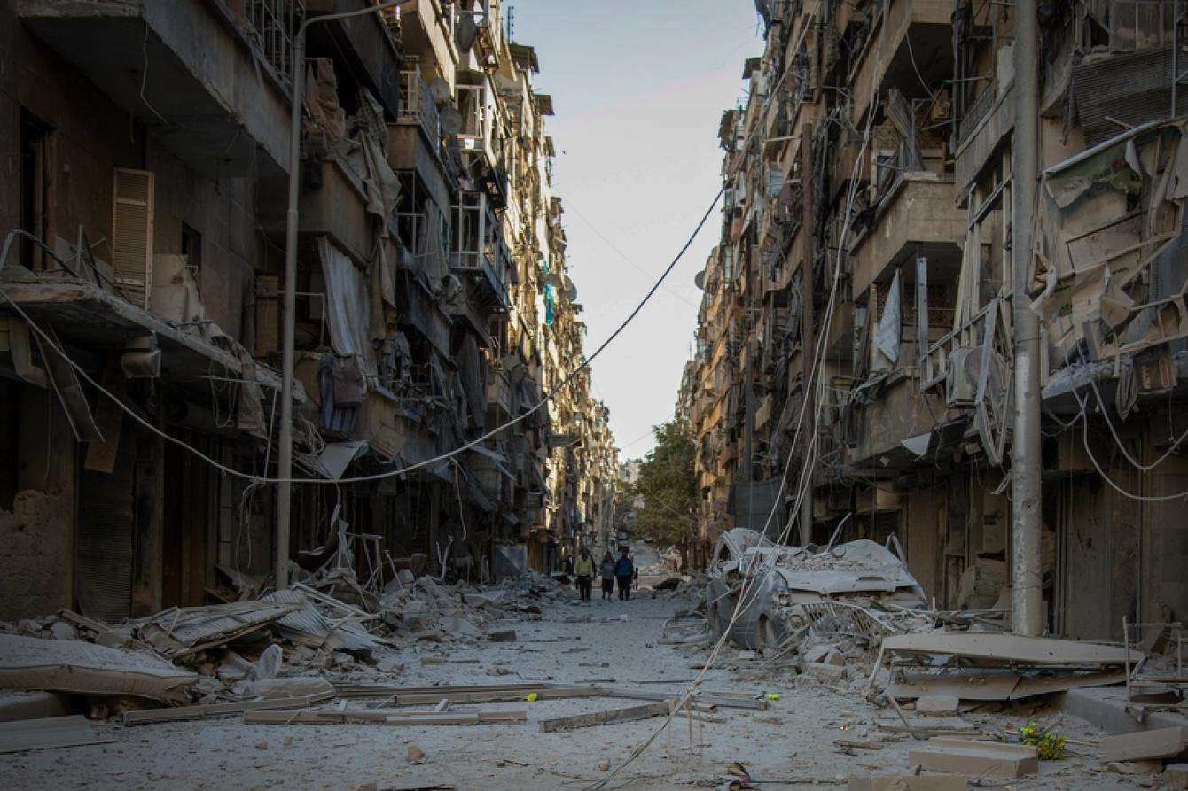 Streets of Aleppo in October 2016.