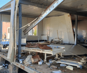 Destruction at the Saudi Hospital in El Fasher, Sudan.