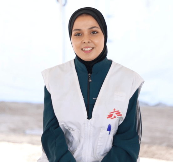 Dr. Haya Hashem Salman, MSF doctor at MSF’s field hospital in Deir el-Balah 